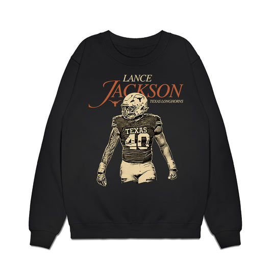 Texas - NCAA Football : Lance Jackson - Legacy Premium Crewneck Sweatshirt-0