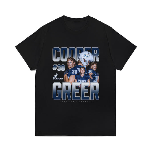 Samford - NCAA Football : Cooper Greer - Collage Comfort Colors T-Shirt-0
