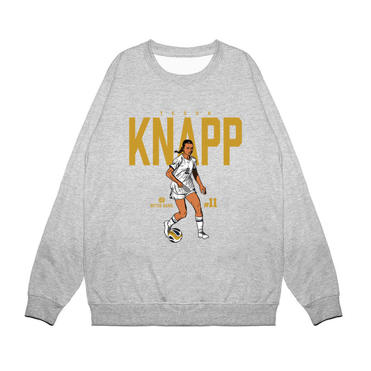 Notre Dame - NCAA Women's Soccer : Tessa Knapp - Caricature Premium Crewneck Sweatshirt-0