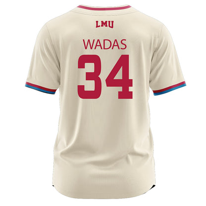 LMU - NCAA Baseball : Zach Wadas - White Jersey-1