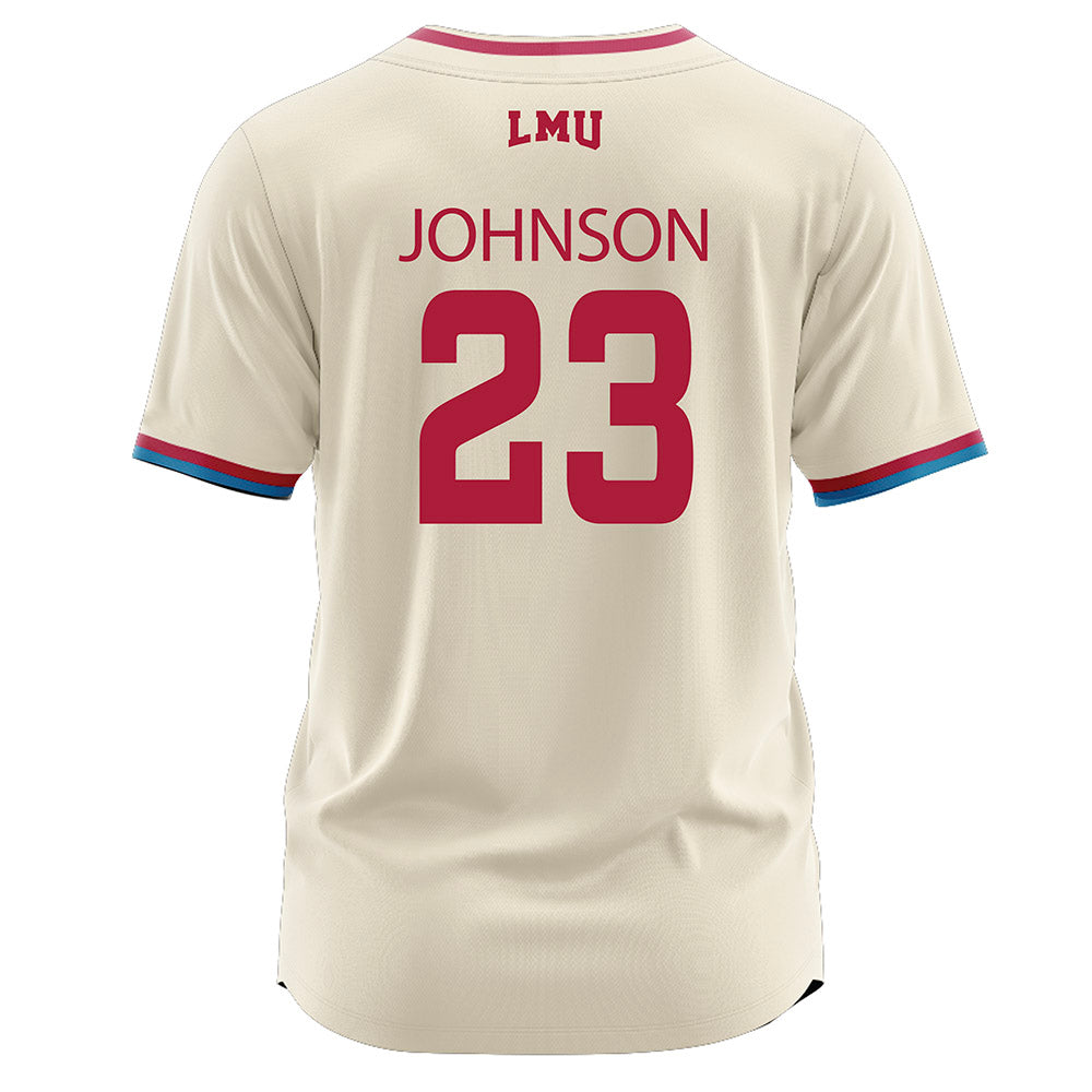 LMU - NCAA Baseball : Jonah Johnson - White Jersey-1