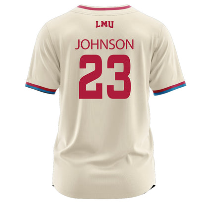 LMU - NCAA Baseball : Jonah Johnson - White Jersey-1