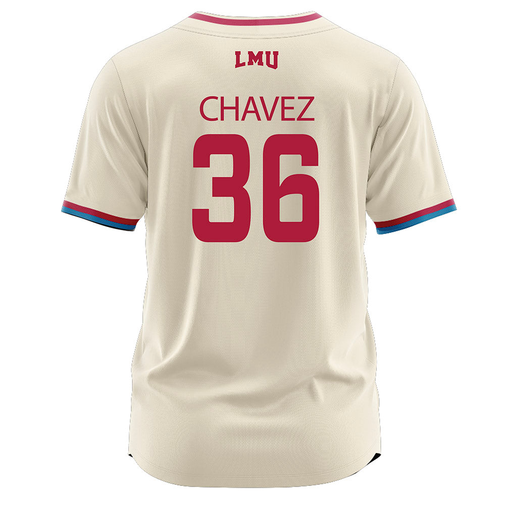 LMU - NCAA Baseball : Alex Chavez - White Jersey-1