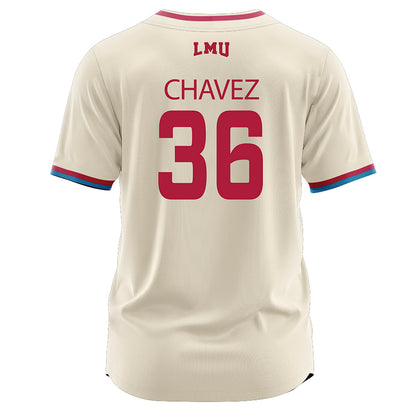 LMU - NCAA Baseball : Alex Chavez - White Jersey-1