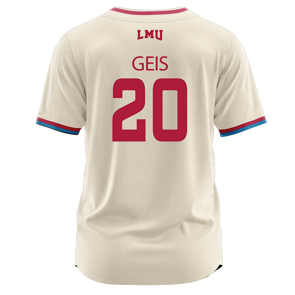 LMU - NCAA Baseball : Jake Geis - White Jersey-1