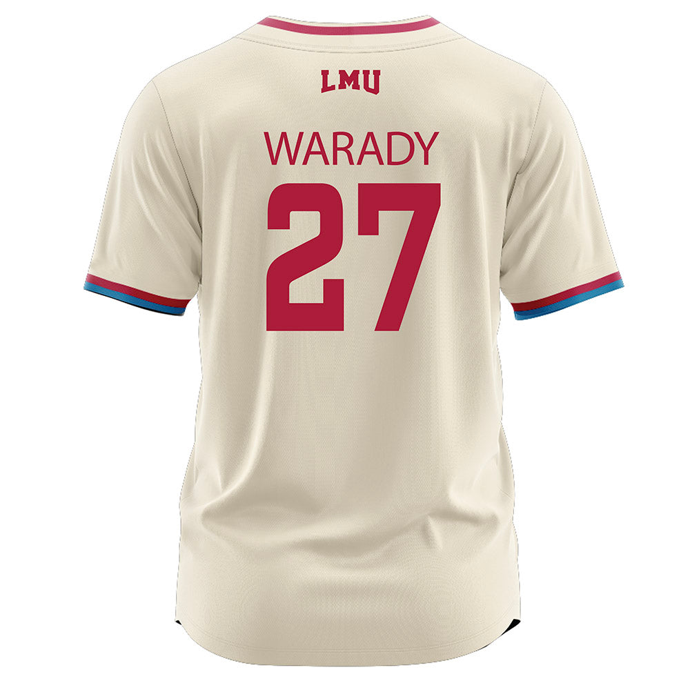 LMU - NCAA Baseball : Tanner Warady - White Jersey-1