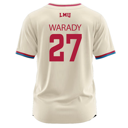 LMU - NCAA Baseball : Tanner Warady - White Jersey-1