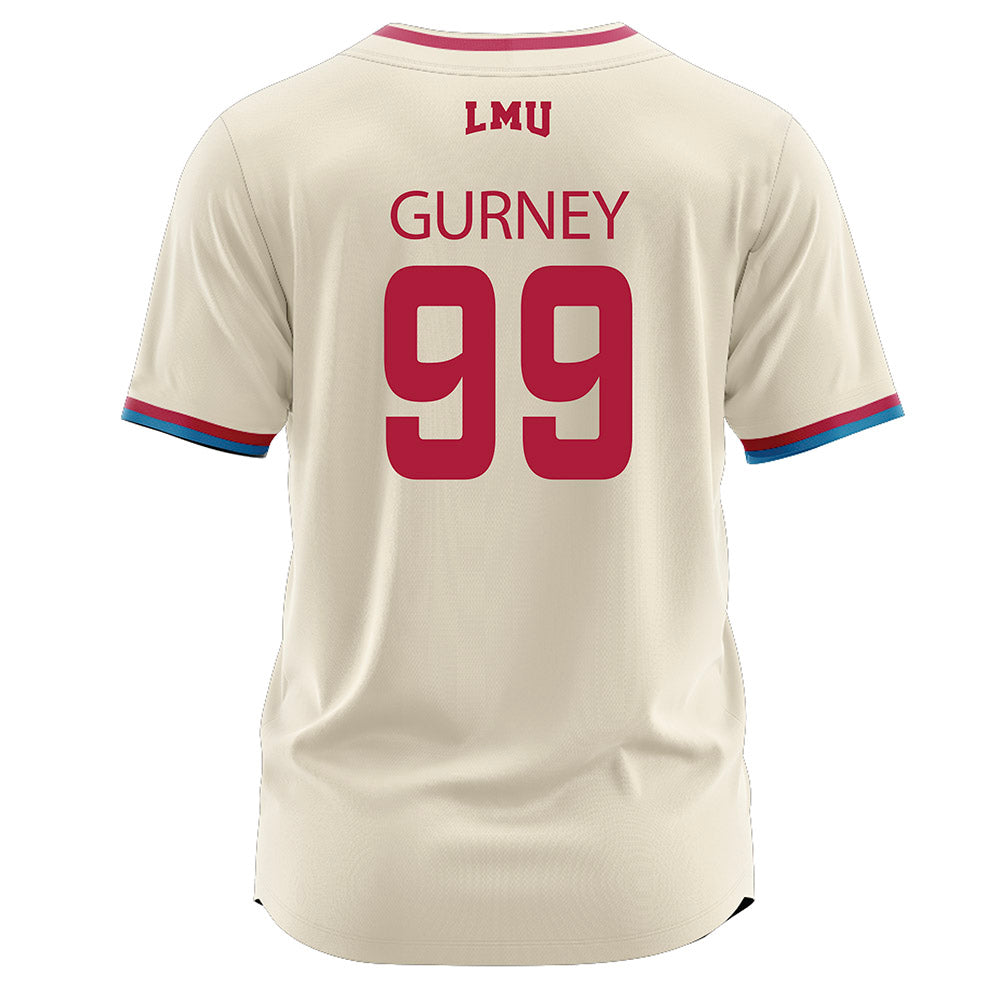 LMU - NCAA Baseball : Win Gurney - White Jersey-1
