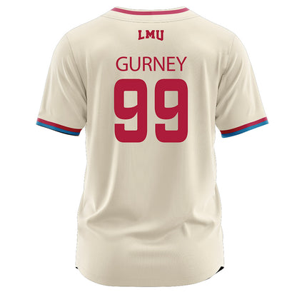 LMU - NCAA Baseball : Win Gurney - White Jersey-1