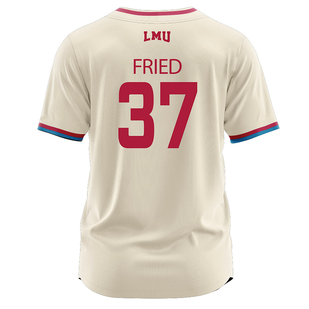 LMU - NCAA Baseball : Jacob Fried - White Jersey-1