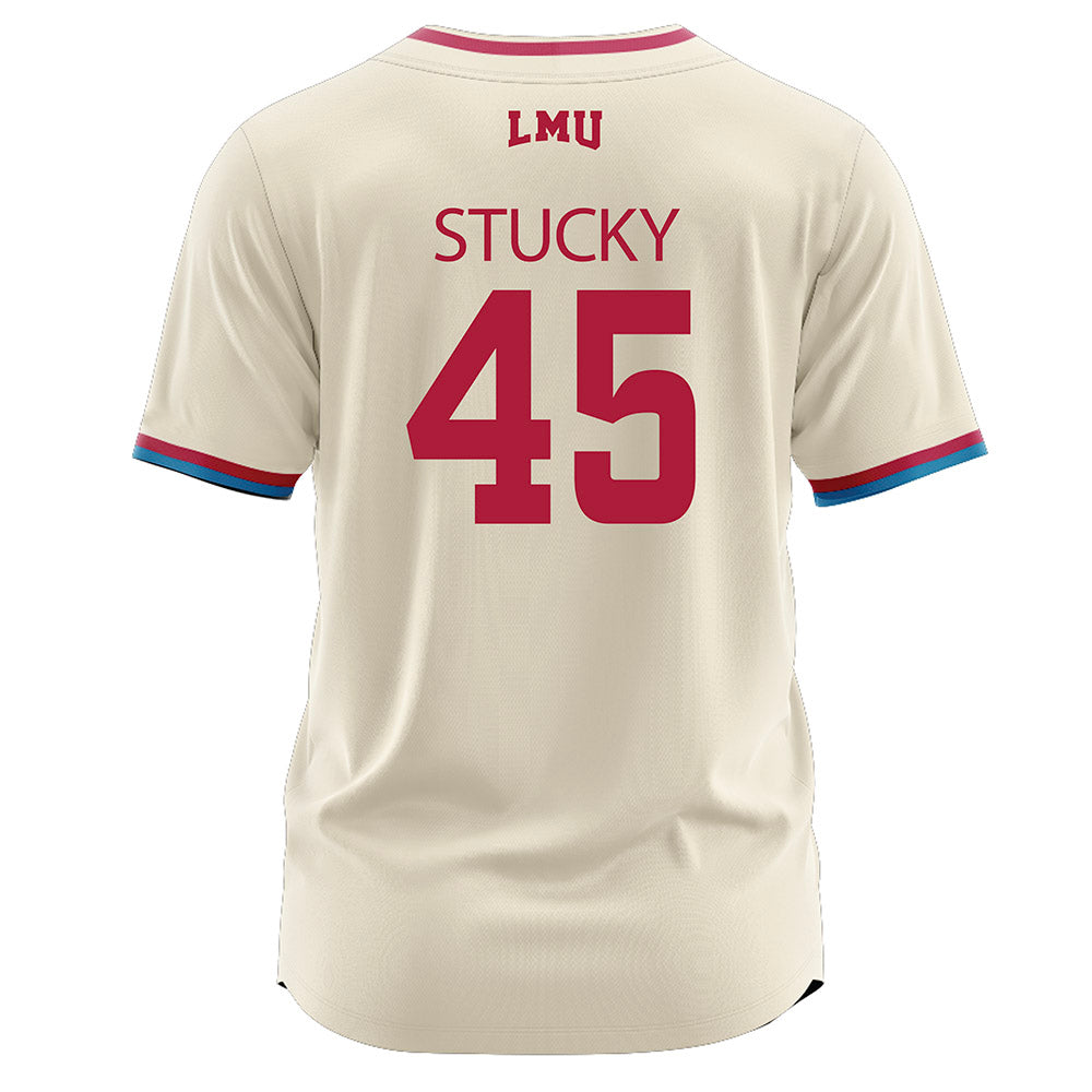 LMU - NCAA Baseball : Cole Stucky - White Jersey-1
