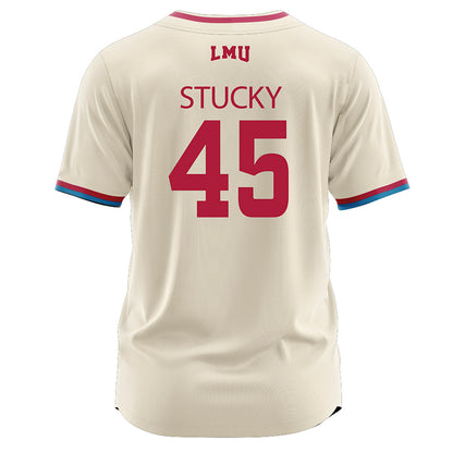 LMU - NCAA Baseball : Cole Stucky - White Jersey-1
