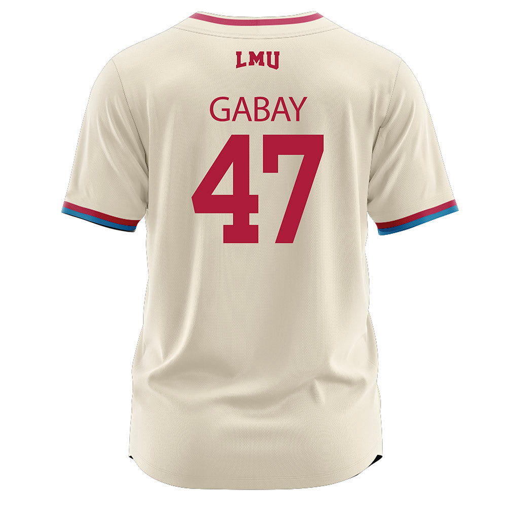 LMU - NCAA Baseball : Lucas Gabay - White Jersey-1