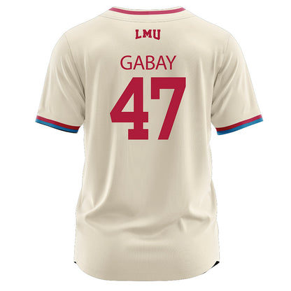 LMU - NCAA Baseball : Lucas Gabay - White Jersey-1