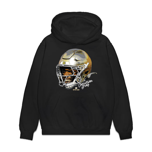 Notre Dame - NCAA Football : Christian Gray - Game Face Premium Hooded Sweatshirt-0