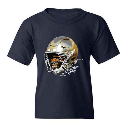Notre Dame - NCAA Football : Christian Gray - Game Face Youth T-Shirt-0