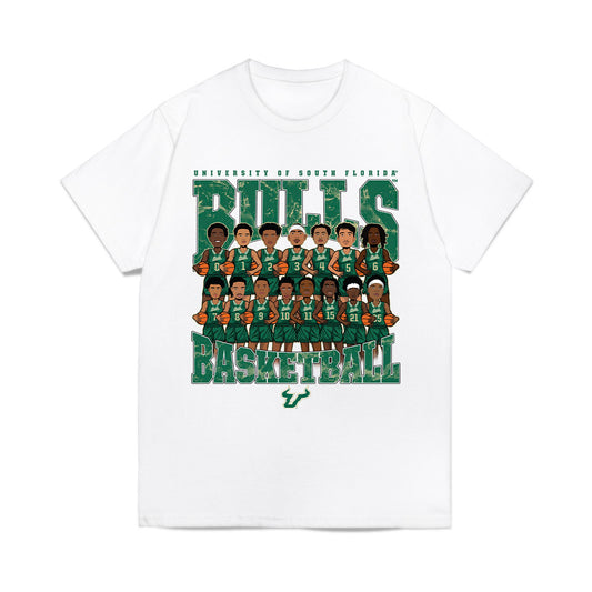 USF - NCAA Men's Basketball : - Team Caricature Comfort Colors T-Shirt-0