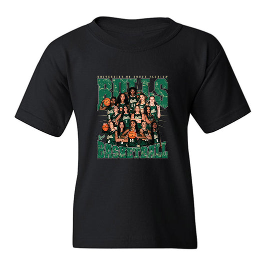 USF - NCAA Women's Basketball : - Team Collage Youth T-Shirt-0