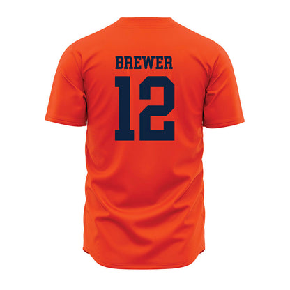 Auburn - NCAA Baseball : Garrett Brewer - Orange Jersey-1