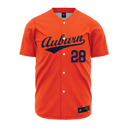 Auburn - NCAA Baseball : Carson Liedel - Orange Jersey-0