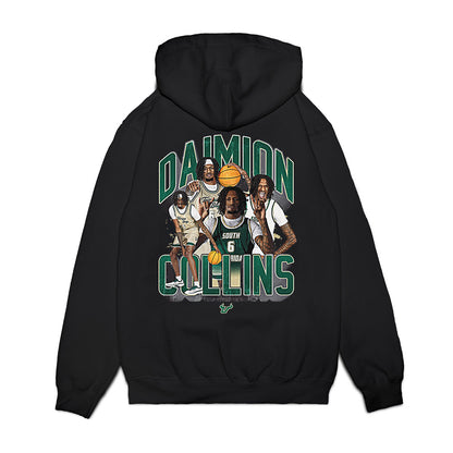 USF - NCAA Men's Basketball : Daimion Collins - Collage Premium Hooded Sweatshirt-1