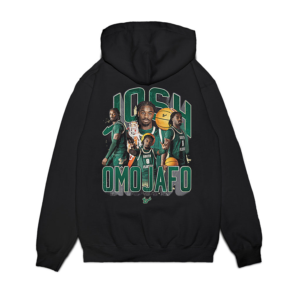 USF - NCAA Men's Basketball : Josh Omojafo - Collage Premium Hooded Sweatshirt-1