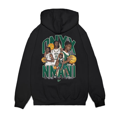 USF - NCAA Men's Basketball : Onyx Nnani - Collage Premium Hooded Sweatshirt-1
