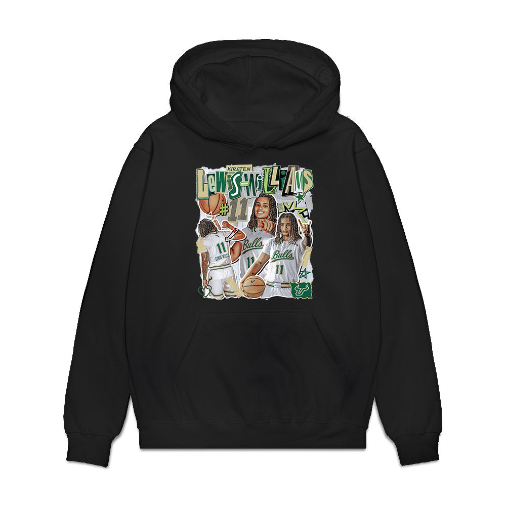 USF - NCAA Women's Basketball : Kirsten Lewis-Williams - Premium Hooded Sweatshirt-0