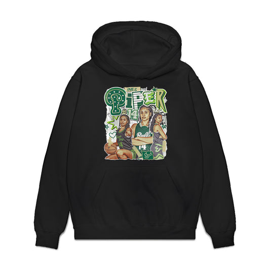 USF - NCAA Women's Basketball : Ines Piper - Collage Premium Hooded Sweatshirt-0