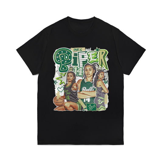 USF - NCAA Women's Basketball : Ines Piper - Collage Comfort Colors T-Shirt-0