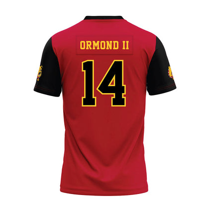 Ferris State - NCAA Football : Timothy Ormond II - Red Premium Football Jersey-1