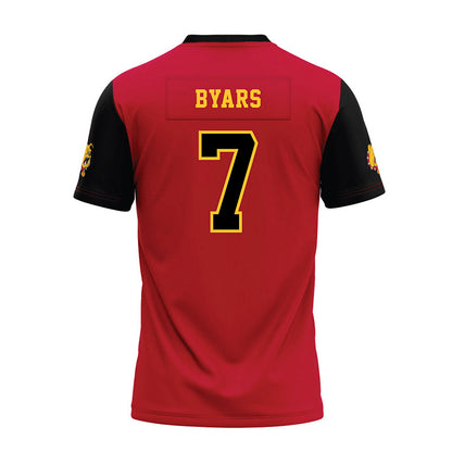 Ferris State - NCAA Football : Zay Byars - Red Premium Football Jersey-1