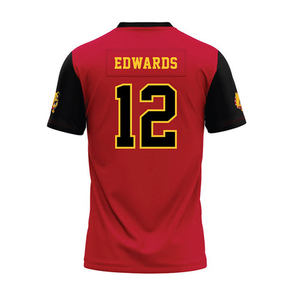 Ferris State - NCAA Football : Michael Edwards - Red Premium Football Jersey-1