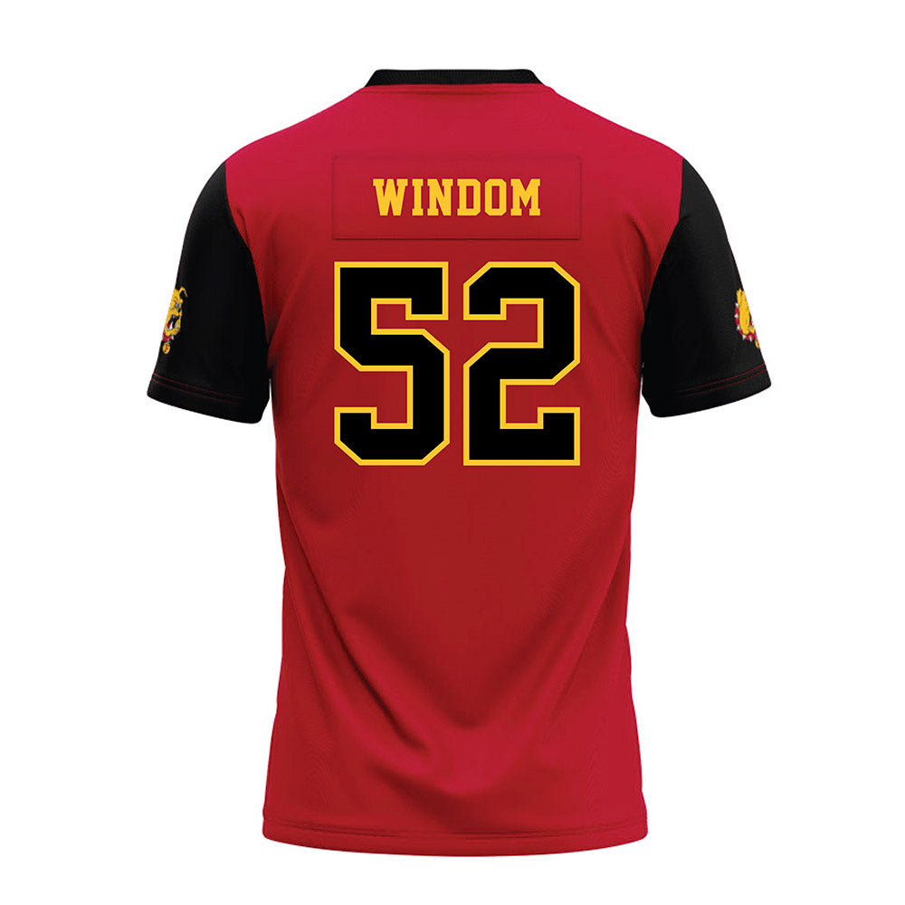 Ferris State - NCAA Football : Jarvis Windom - Red Premium Football Jersey-1