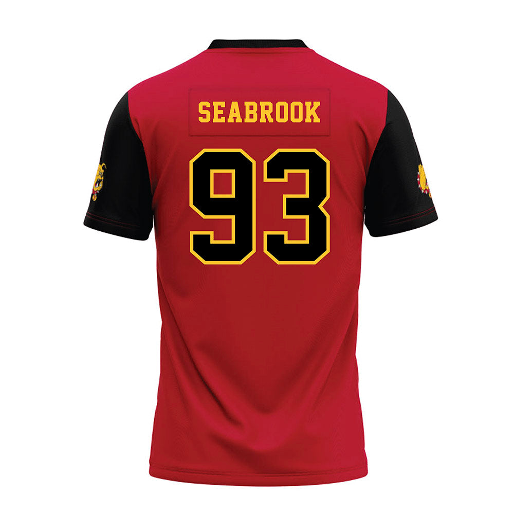 Ferris State - NCAA Football : Erick Seabrook - Red Premium Football Jersey-1