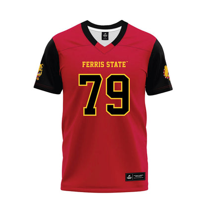 Ferris State - NCAA Football : Bryce George - Red Premium Football Jersey-0