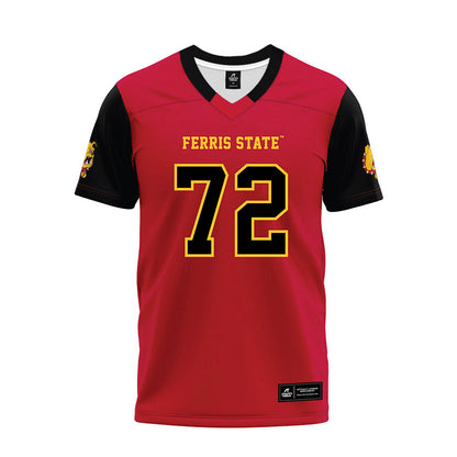 Ferris State - NCAA Football : Jaden Zeigler - Red Premium Football Jersey-0