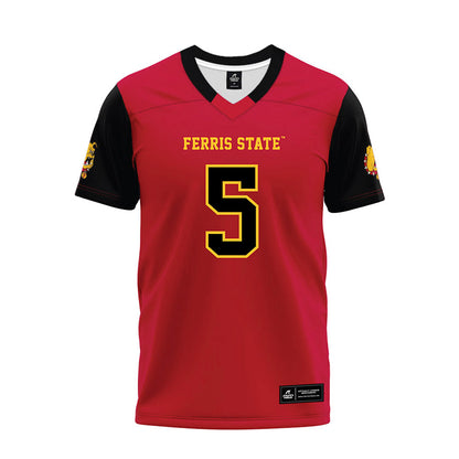 Ferris State - NCAA Football : Jason Williams - Red Premium Football Jersey-0