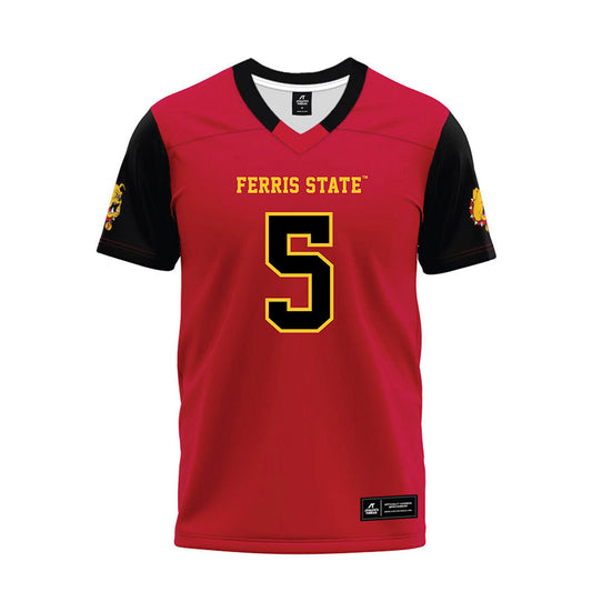 Ferris State - NCAA Football : Jason Williams - Red Premium Football Jersey-0