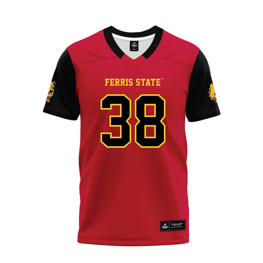 Ferris State - NCAA Football : Levi Tuinstra - Red Premium Football Jersey-0