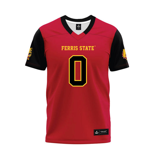 Ferris State - NCAA Football : Jerek Fields - Red Premium Football Jersey-0