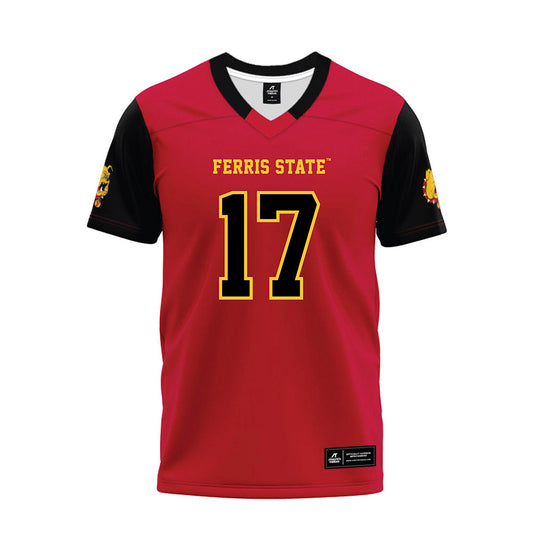 Ferris State - NCAA Football : Dakari Neely - Red Premium Football Jersey-0