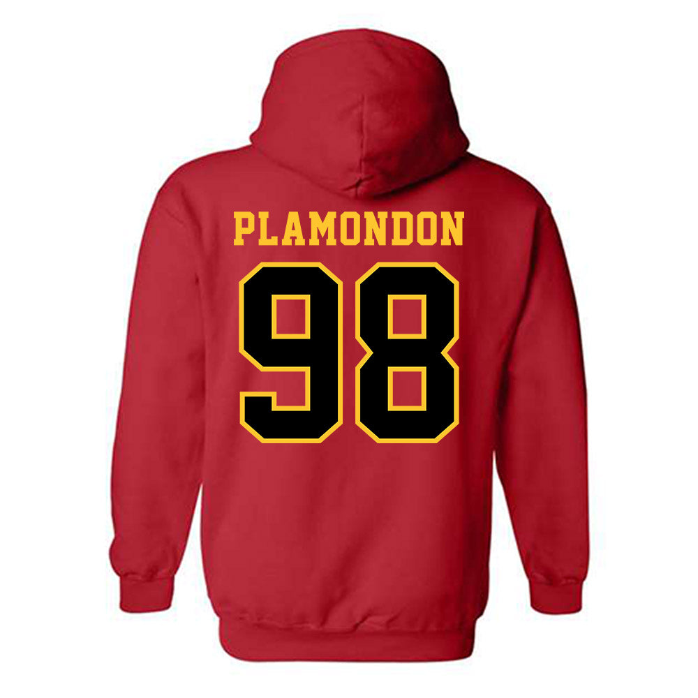 Ferris State - NCAA Football : Jake Plamondon - Replica Shersey Hooded Sweatshirt-1