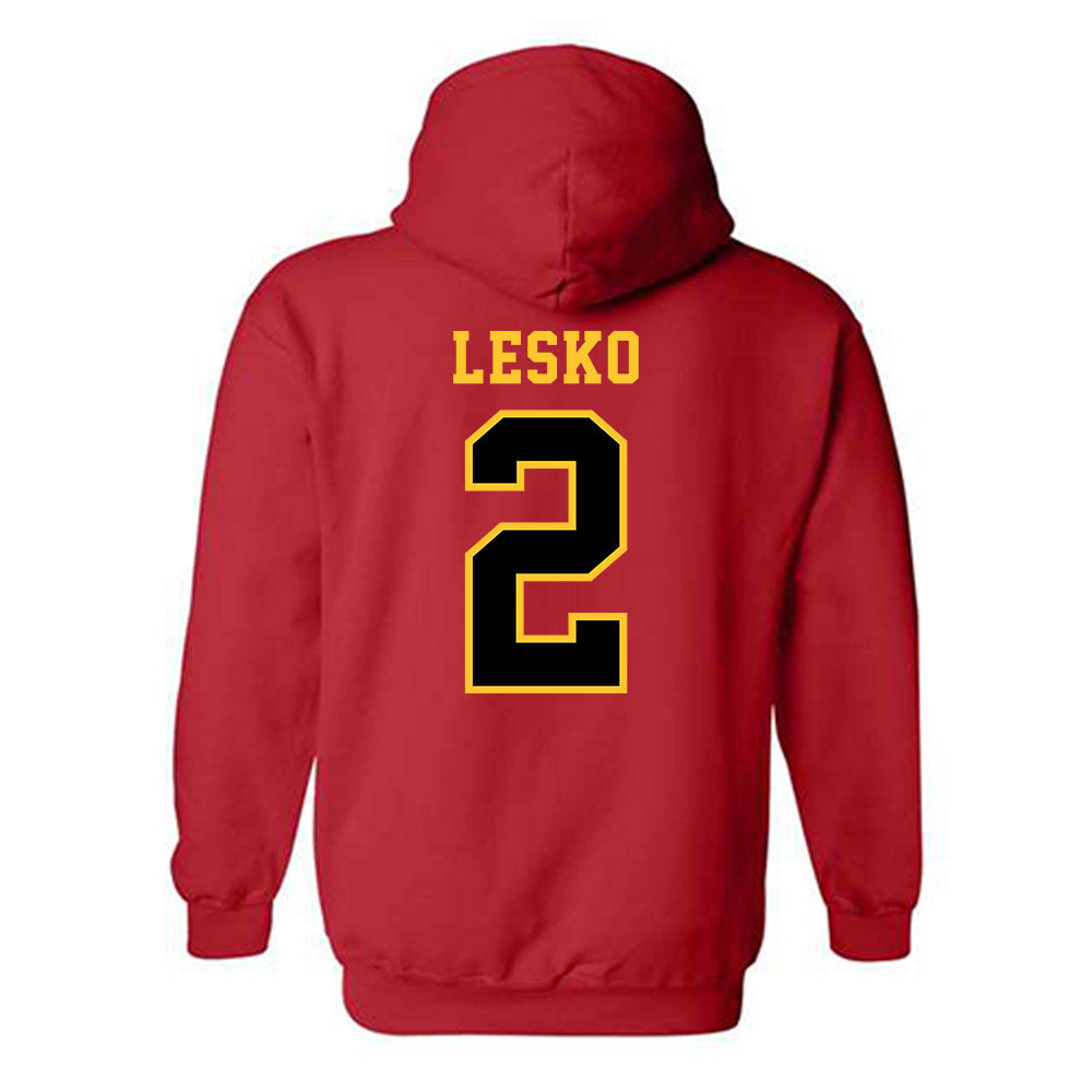 Ferris State - NCAA Football : Derek Lesko - Replica Shersey Hooded Sweatshirt-1
