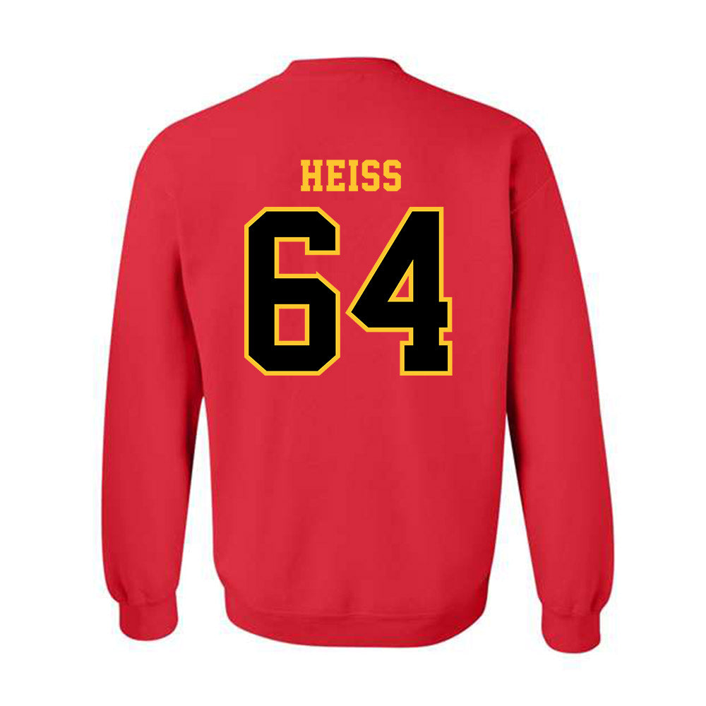 Ferris State - NCAA Football : Cam Heiss - Replica Shersey Crewneck Sweatshirt-1
