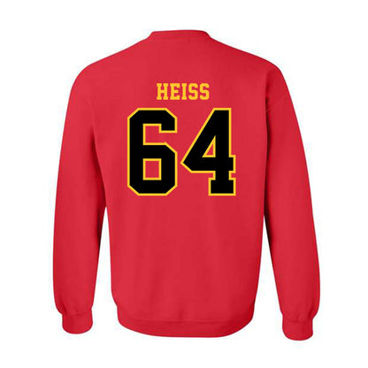 Ferris State - NCAA Football : Cam Heiss - Replica Shersey Crewneck Sweatshirt-1