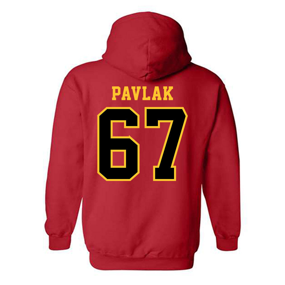 Ferris State - NCAA Football : Avery Pavlak - Replica Shersey Hooded Sweatshirt-1