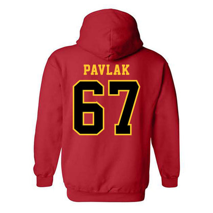 Ferris State - NCAA Football : Avery Pavlak - Replica Shersey Hooded Sweatshirt-1