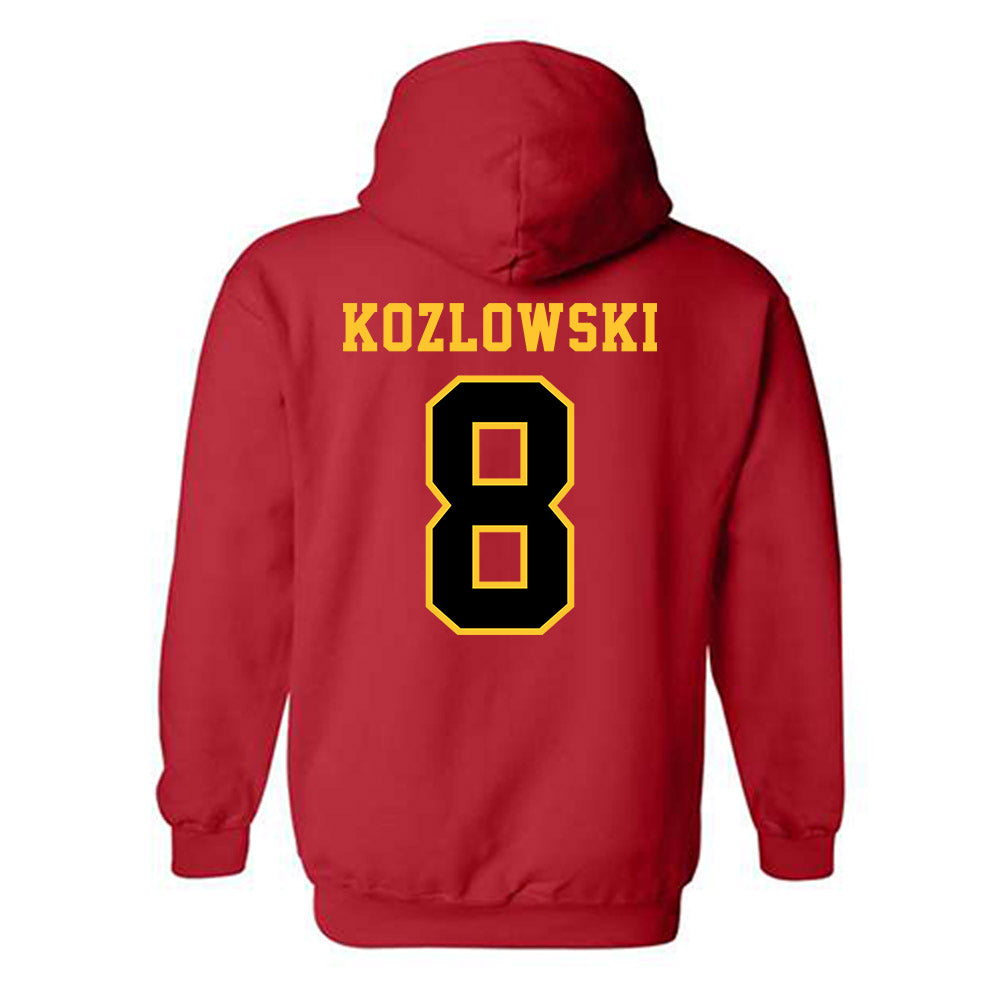 Ferris State - NCAA Softball : Alexis Kozlowski - Replica Shersey Hooded Sweatshirt-1