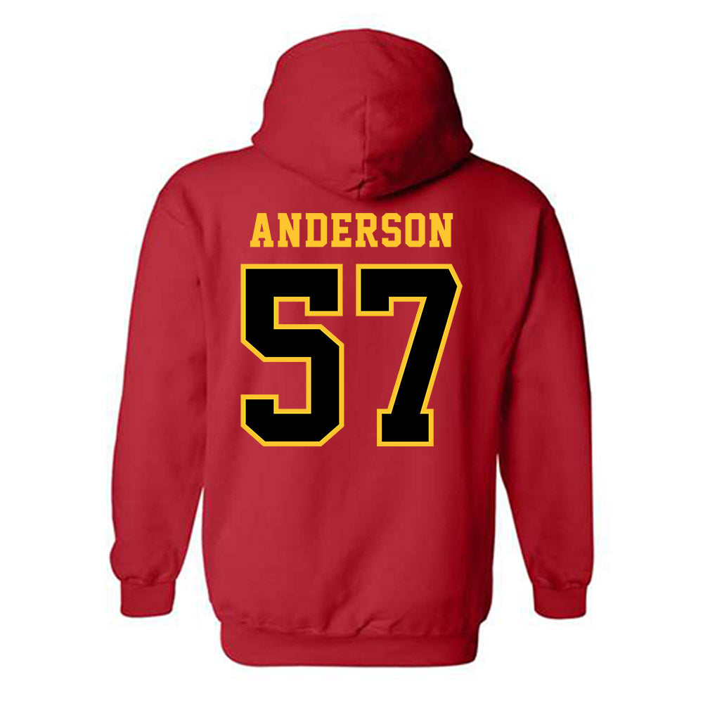 Ferris State - NCAA Football : Derek Anderson - Replica Shersey Hooded Sweatshirt-1